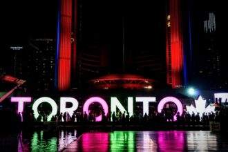 An event where the word "Toronto" is spelled out. An event is organized by Fever on the Miniature Wonderland of Little Canada in Toronto!