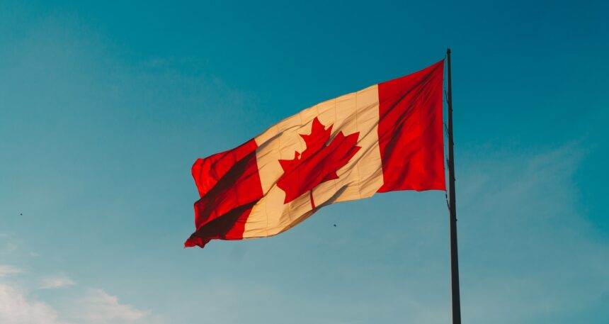 A Canadian flag.