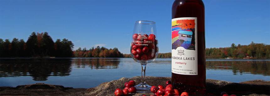 A bottle of the wine bottle in the Muskoka Lakes Farm & Winery
