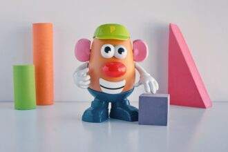 The picture of Mr. Potato Head toy, the first toy to be advertised on television.