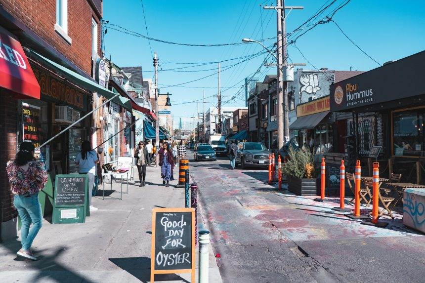 A street view in Toronto.