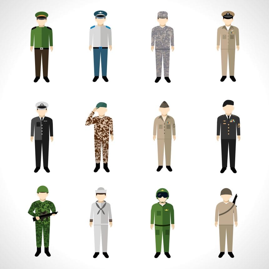 Guide to various army cadet uniforms.